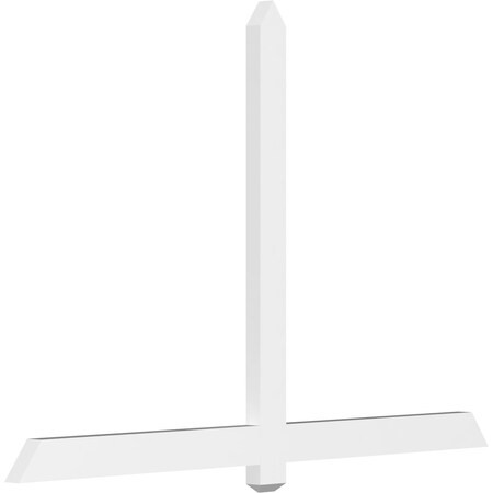 Ekena Millwork Eugene Architectural Grade PVC Gable Bracket, 72"W x 48"H x 2"D x 4"F, 16/12 Pitch GBP072X48X0204EUG00